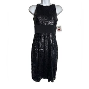 NWT Donna Morgan dress‎ size 2 stunning black sequined cocktail dress 🖤🖤